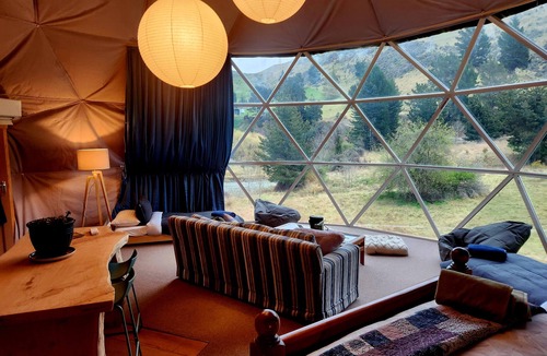 Danseys Pass Cabin | Dome Karearea - Geodesic dome with private hot tub, sauna & mountain views