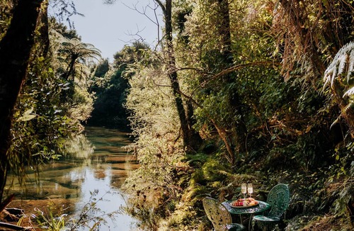 Whakamarama RV Rental | Jungle Den Experience the ultimate retreat in a luxury tent