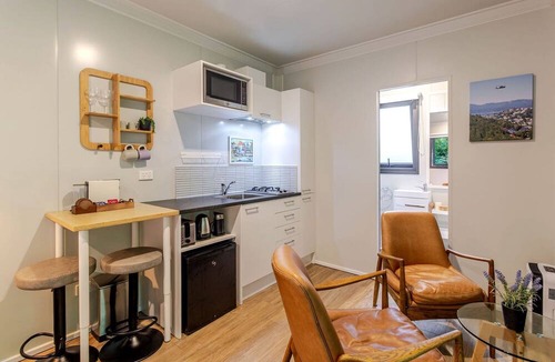 Khandallah Cabin | Luxury Studio Pod with Private Cedar Hot Tub & Deck in Wellington, New Zealand