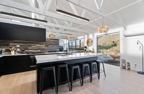 Arthur's Point House | Riverfront Chateau with Stunning Mountain Views