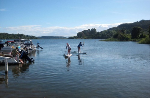 Okere Falls RV Rental | Self-Contained Cabin in a Prime Waterfront Location on Lake Rotoiti