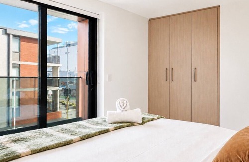 Christchurch City Centre Apartment | Te Kaha view apartment with a city balcony in Christchurch