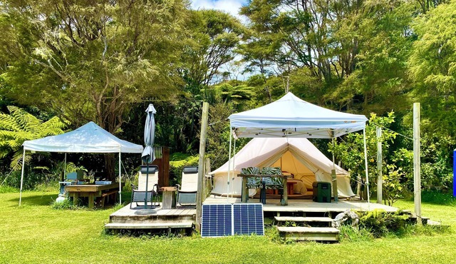 Coro Camping Glamping in nature. Totally private with own bush clad river pool in Whitianaga