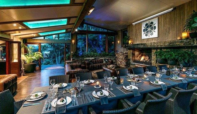 Luxury Lodge Rental with Saltwater Pool for Group Holiday in Palm Beach, Waiheke Island