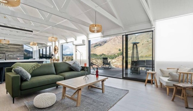 Riverfront Chateau with Stunning Mountain Views in Queenstown
