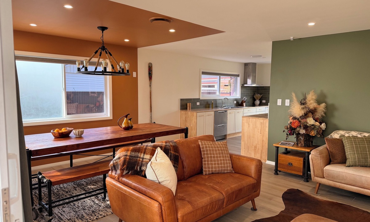Palmerston North House | SQ Property; Autumn Hideaway. Customisable layout for small or large groups