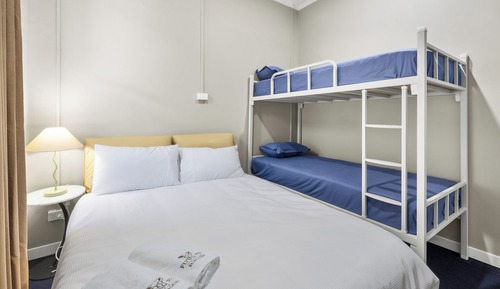 Family room with 1 Queen and 1 Bunk bed