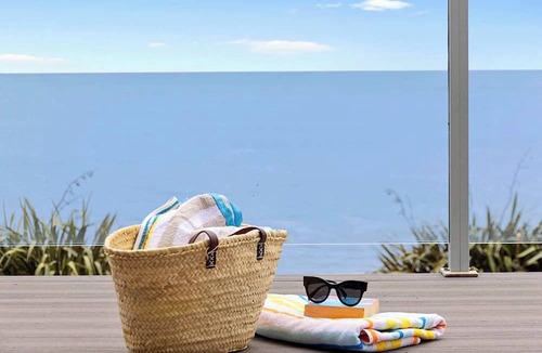 Bell Block Apartment | Elevated Beach Pad with Sea Views