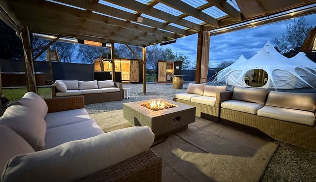 Enchanted Bell Tent Hideaway with Hot Tub and Fire Pit near Lochiel, New Zealand in Lochiel