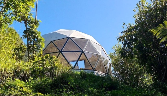 Luxury Geodesic Dome with Glow Worm Stream near Pohara Beach, Takaka, New Zealand in Takaka