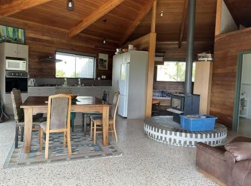 Rustic farm chalet on lifestyle farm block