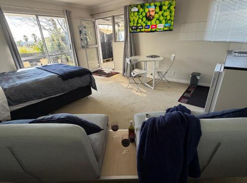 Private Sunny Studio with Garden and Covered Patio